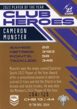2023 NRL Traders Titanium - Club Heroes Bronze #CHB13 Cameron Munster Back